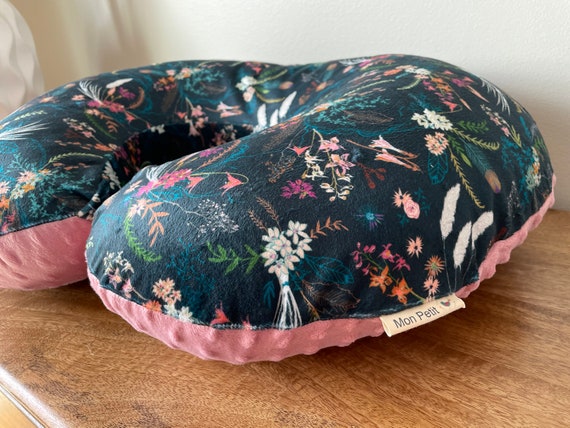 Nursing Pillow Cover-Boho-Floral-Breastfeeding Pillow Cover -Minky Pillow Cover-Baby Pillow Cover-Feeding Pillow-Nursing Pillow