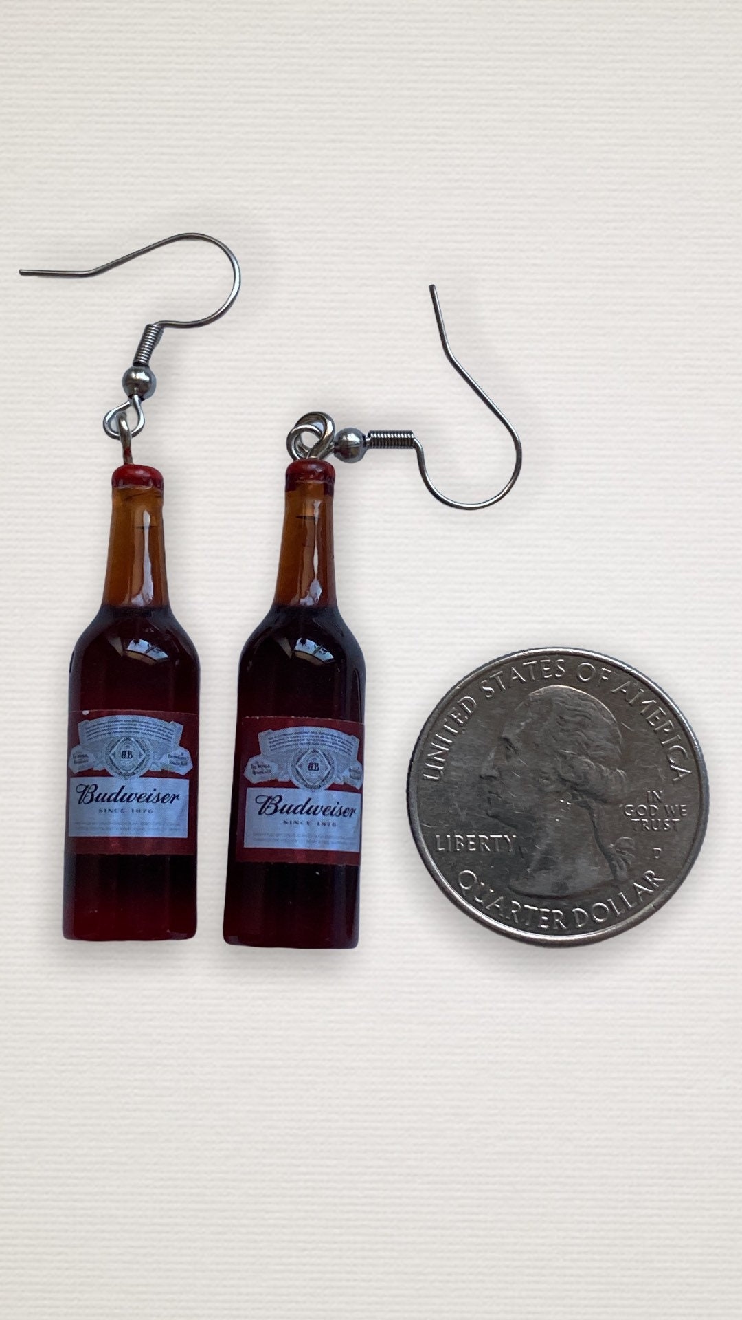 Budweiser Beer Bottle Earrings Etsy