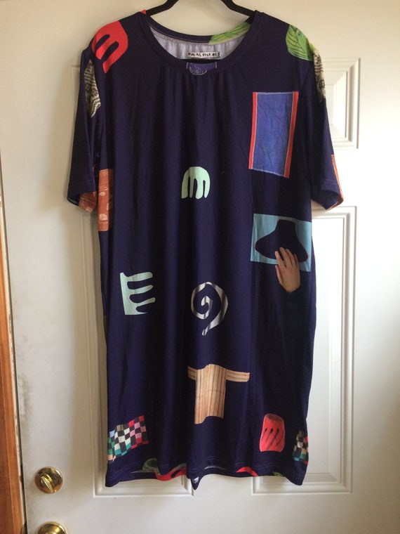 New Friends Print All Over Me Oversized Tunic T-S… - image 1