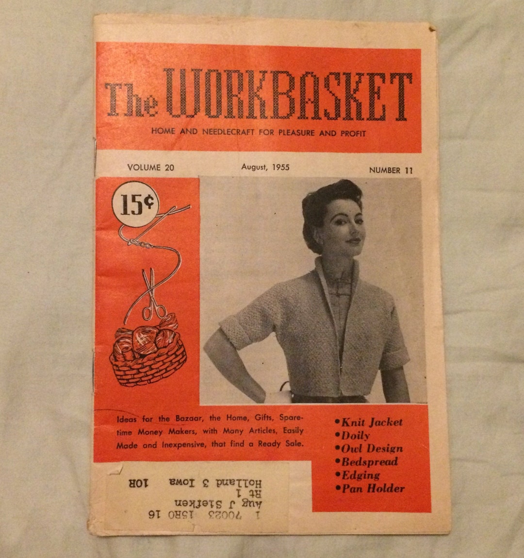 Vintage Workbasket Magazine Vol 20 August 1955 Etsy