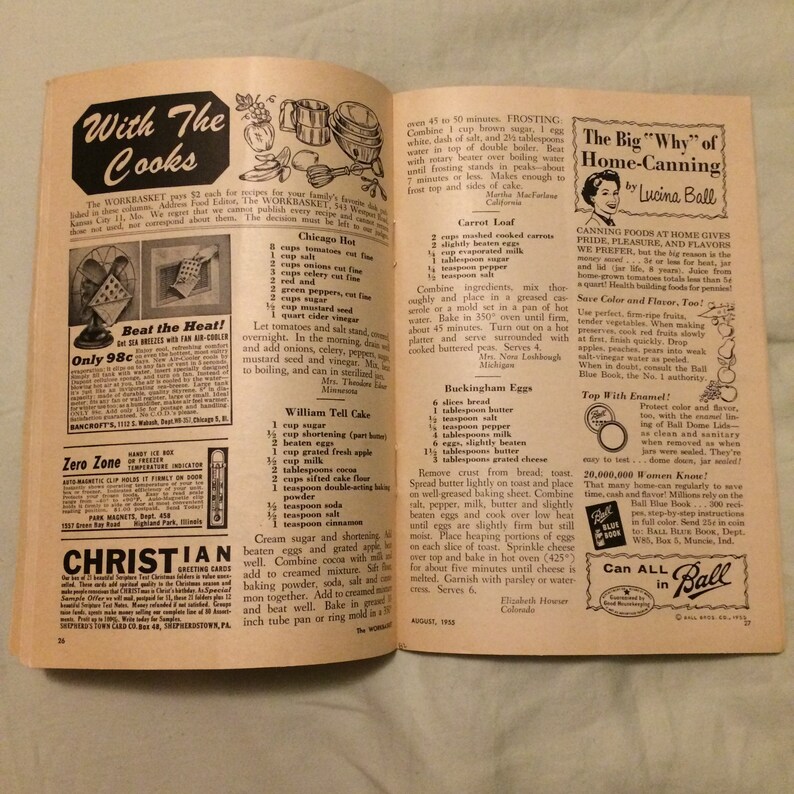 Vintage Workbasket Magazine Vol 20 August 1955 Etsy