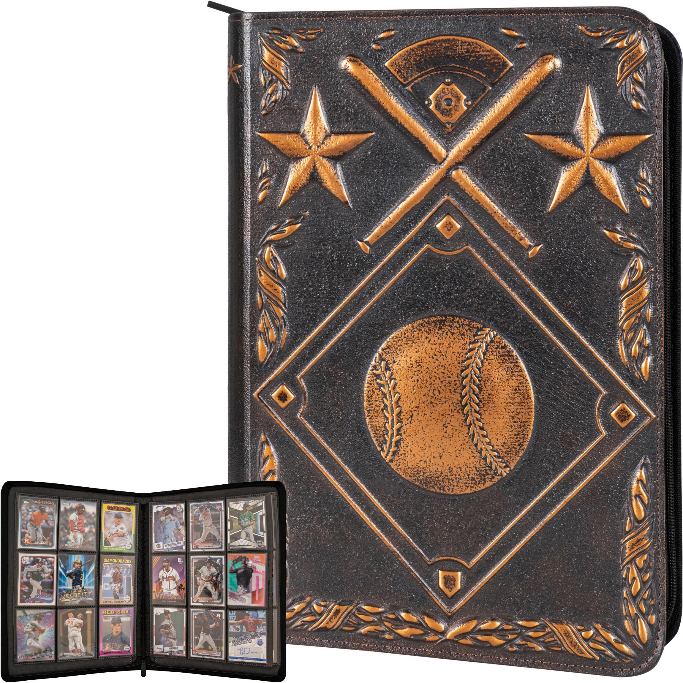 mlb baseball card binder Amazon.com: Baseball Card Binder, Trading Card Album with 55 Removable  Sleeves Fit 440 Baseball Cards, Compatible with Topps Sports Cards & TCG  Collections (Blue) : Toys & Games