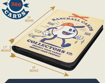 Baseball Card Binder - 9 Pocket Album /w Zipper - 360 Side Loading Sleeves Book for Baseball Trading Cards - 3D PU Leather /w Vintage Design - Etsy Baseball Card Binder - 9 Pocket Album /w Zipper - 360 Side Loading Sleeves Book for Baseball Trading Cards - 3D PU Leather /w Vintage Design - Etsy