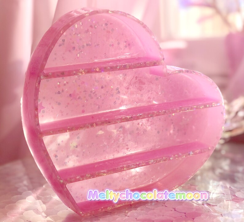 Heart Shelf Iridescent Etsy