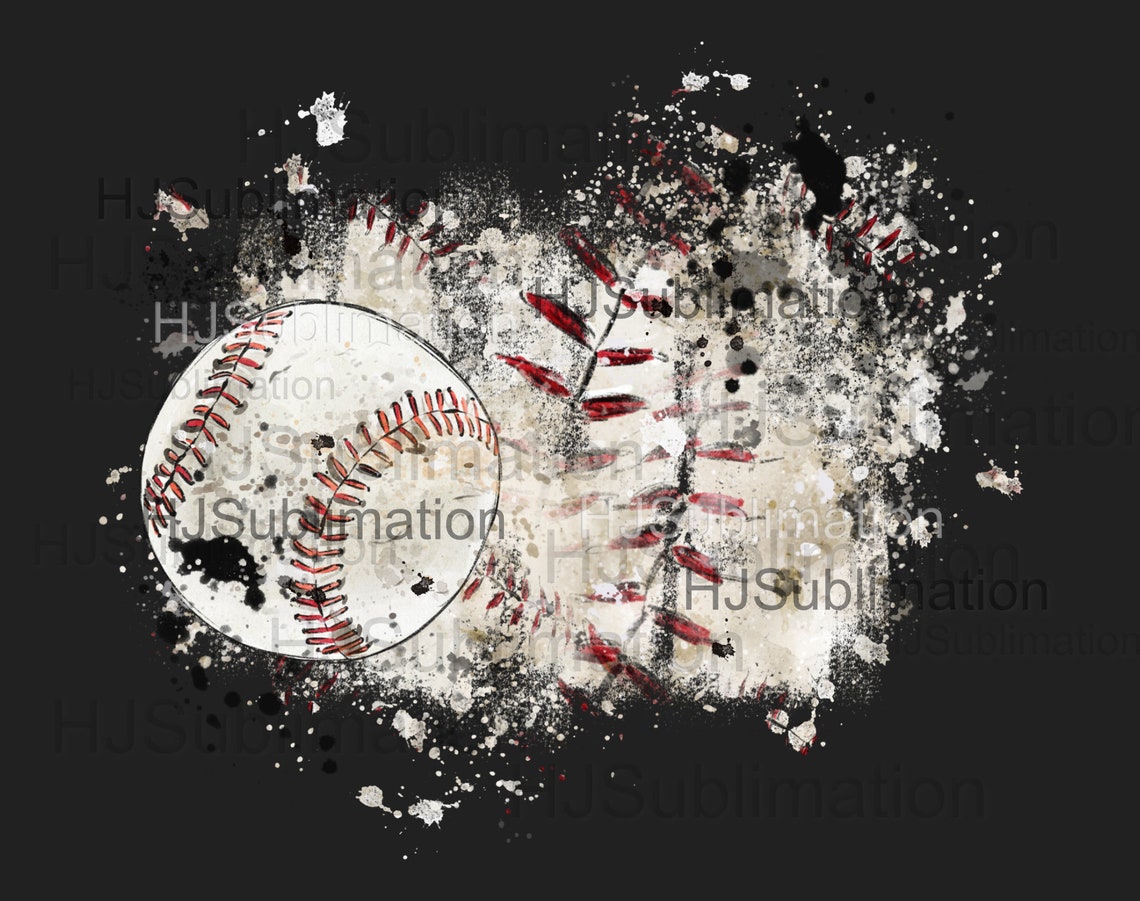 Baseball Background PNG. Distressed Sublimation Design. - Etsy