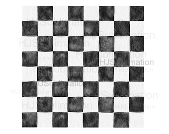 Checkered Flag png file.Watercolor seamless Digital Papers  file