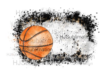 Distressed Basketball png  Background.