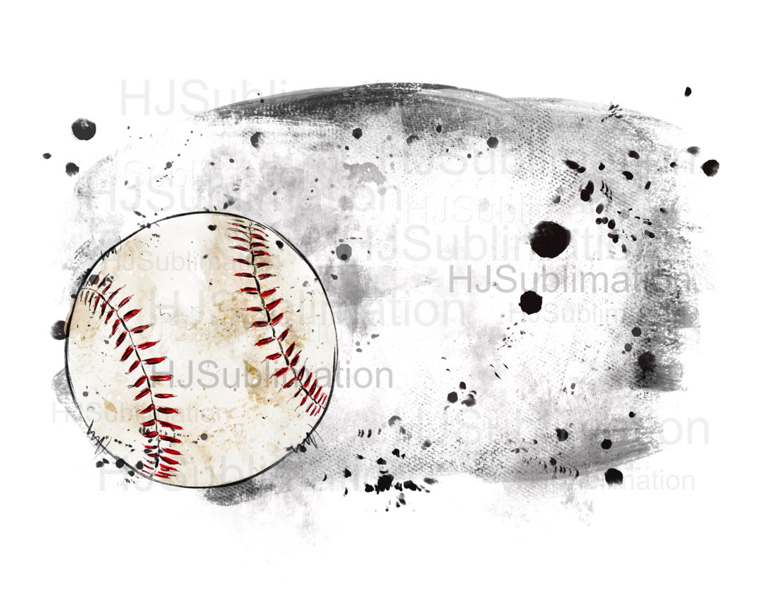 Distressed Baseball PNG / Grunge Sports Sublimation Design / Grey ...