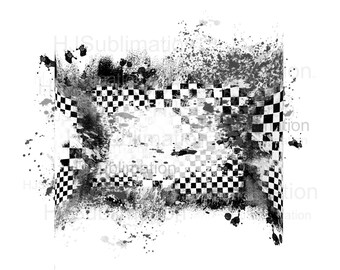 Raceachtergrond, png, png PNGEgg. Zwart-wit geblokte vlag met grunge-sublimatie, png