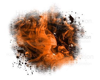 Black and orange background png.Orange Smoke sublimation file.