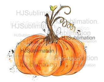 Calabaza png para sublimación. Descarga digital.