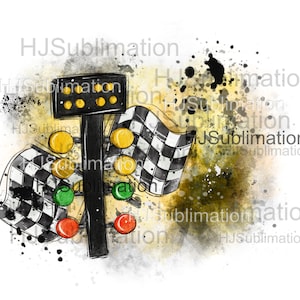 Drag Racing PNG. Checkered Flag.Drag Racing Tree.Sublimation design.Digital Download