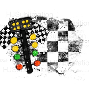 Drachenrennen PNG. Checkered Flagge.Drag Racing Tree.Sublimations design.Digital Download