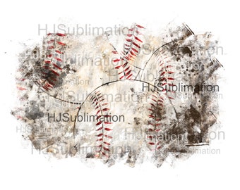 Distressed Baseball  PNG. Grunge Background.Splash Frame sublimation Design.