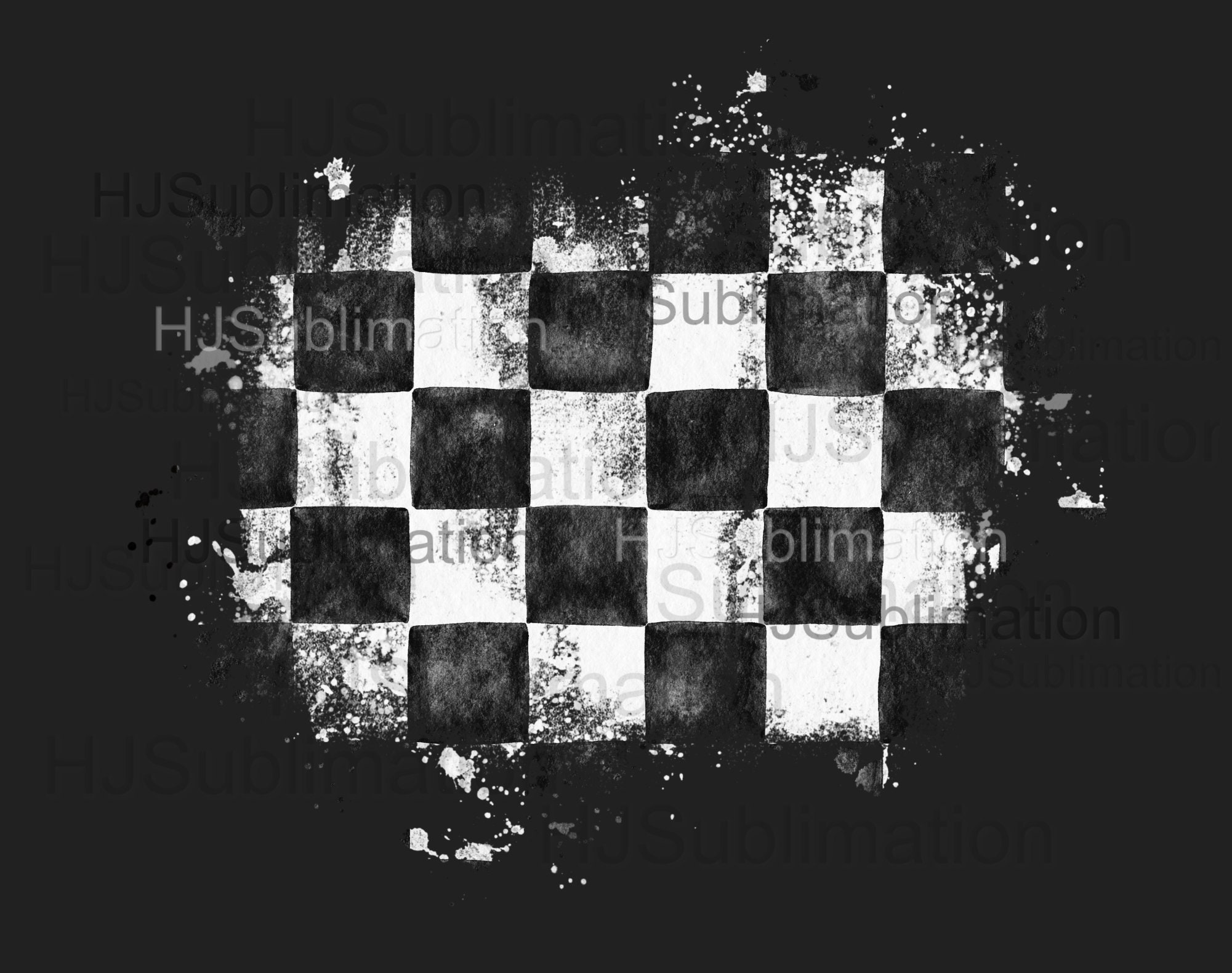 Distressed Checker Vector File Distressed Checkered Pattern PNG / Grunge Race Flag Sublimation Design ...