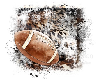 Distressed football png. Cowhide  Background sublimation Design.