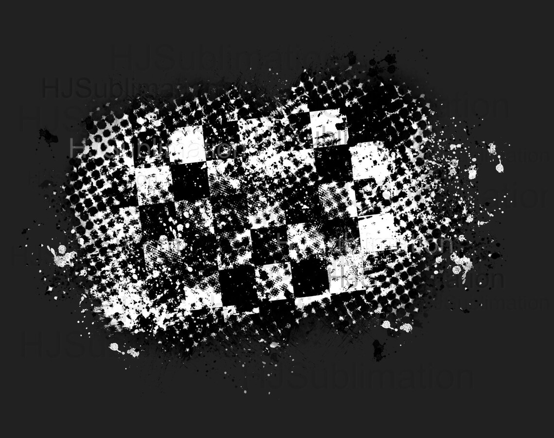 Distressed Checker Vector File Distressed Checkered Flag PNG / Grunge Race Sublimation Design / Racing ...