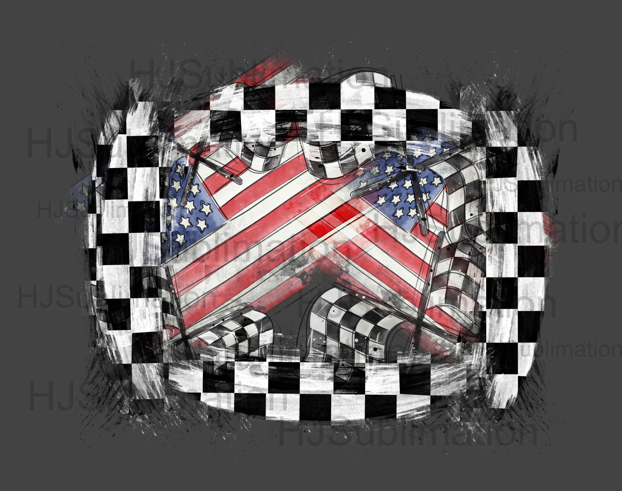 Checkered flag and Grunge USA flag background png.Brush | Etsy