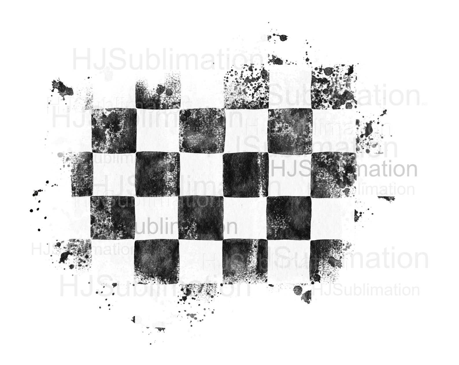 Distressed Checker Vector File Distressed Checkered Pattern PNG / Grunge Race Flag Sublimation Design ...