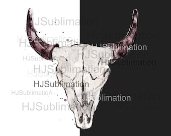 Cow Skull PNG.Sublimation design.Digital Download.