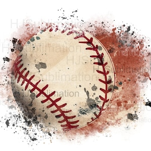 Distressed Baseball  PNG. Grunge Background.Splash Frame sublimation Design.