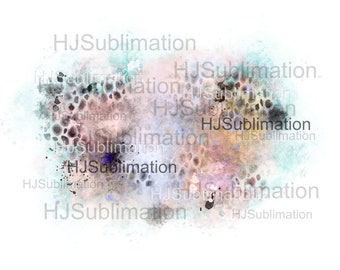 Colorful Leopard Background PNG. Distressed Splash Background.Instant Download
