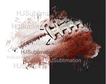 Distressed football png. Grunge Background.Splash Frame sublimation Design.