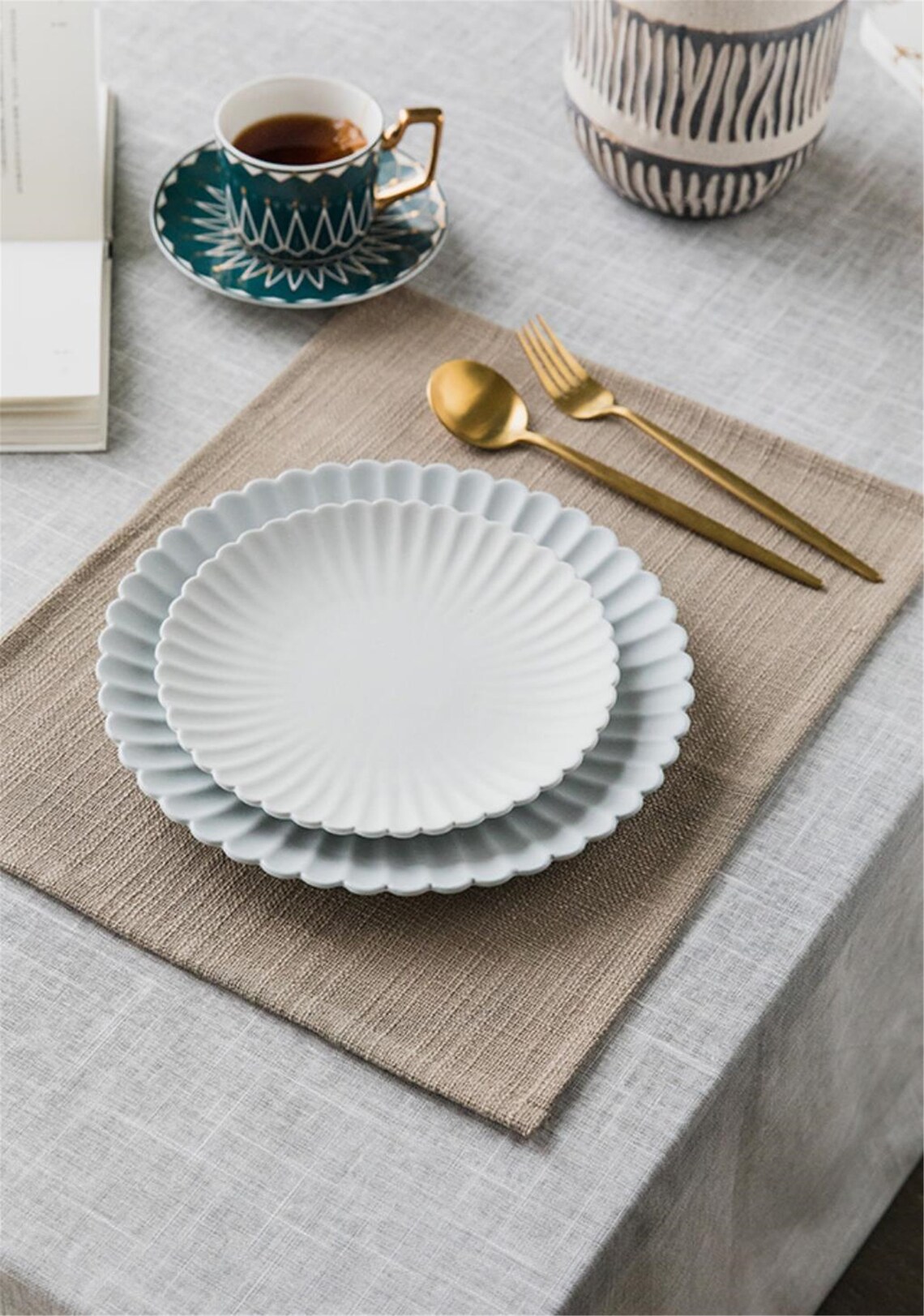 Rectangle Fabric Placemats Solid Color Place Mats Rectangle Etsy