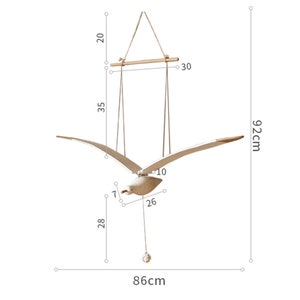 Gaviota voladora de madera pájaro decoración de la pared | Etsy