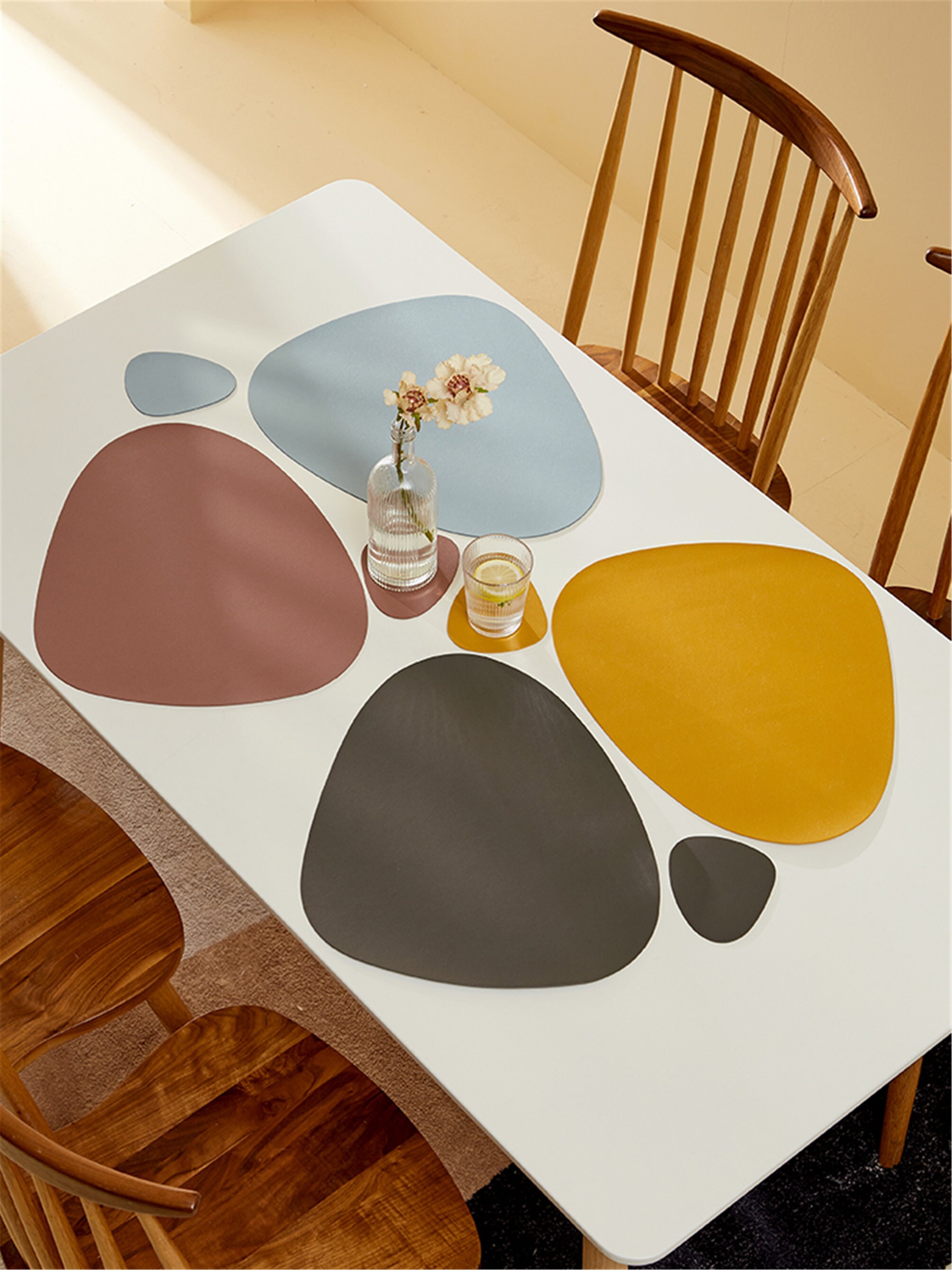 Oval PU Leather Placemats Waterproof Placemats Placemats Etsy UK