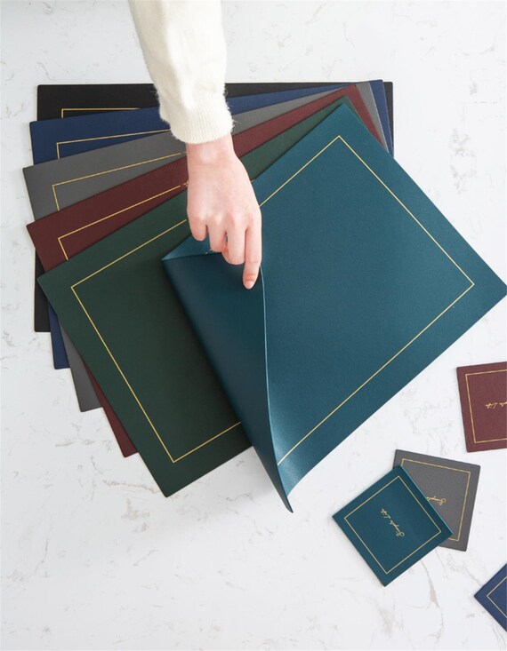 Rectangle Faux Leather Placemat Set of 4 Waterproof Etsy