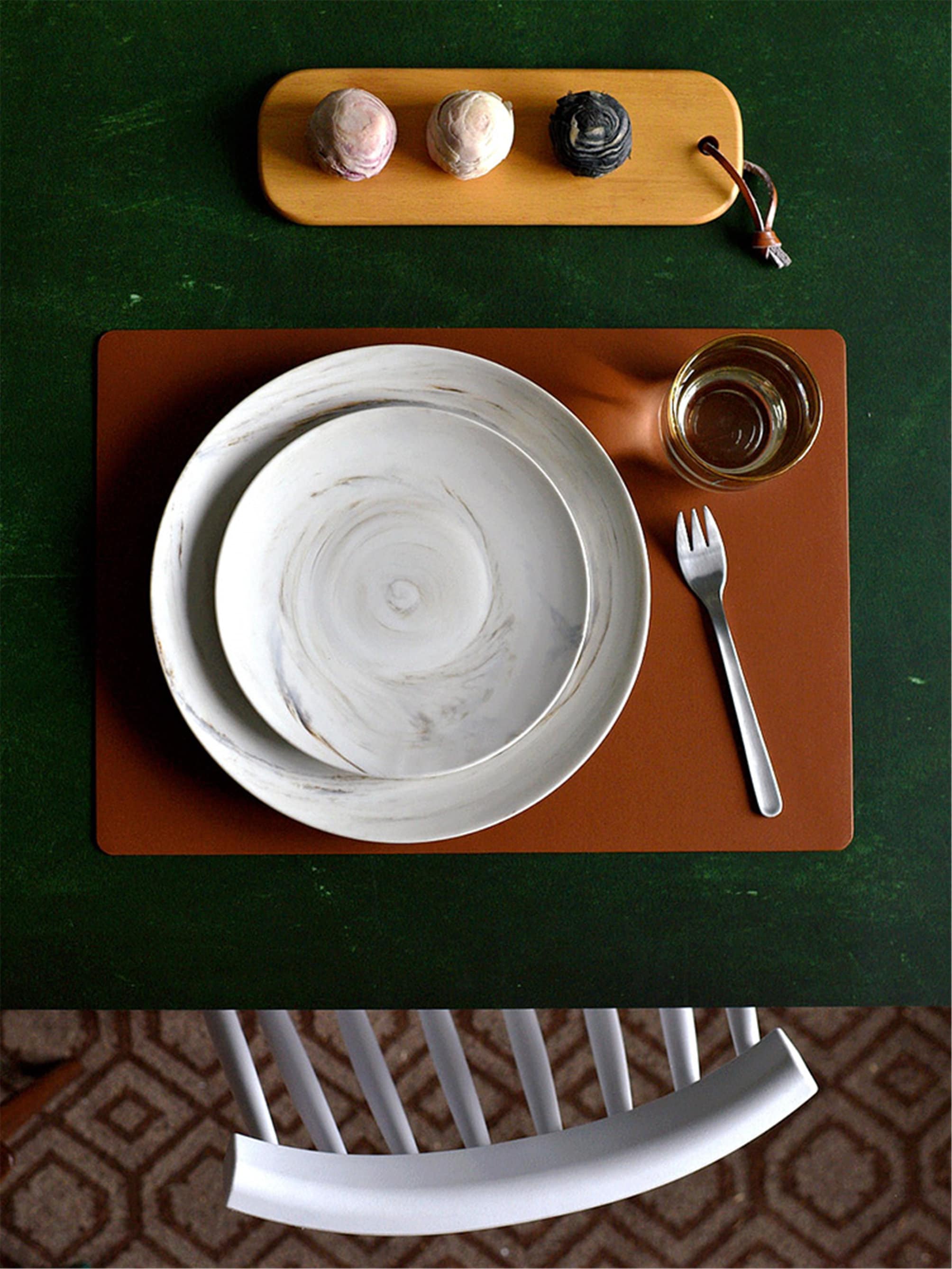 Faux Leather Placemat Rectangle Waterproof Placemats Etsy UK