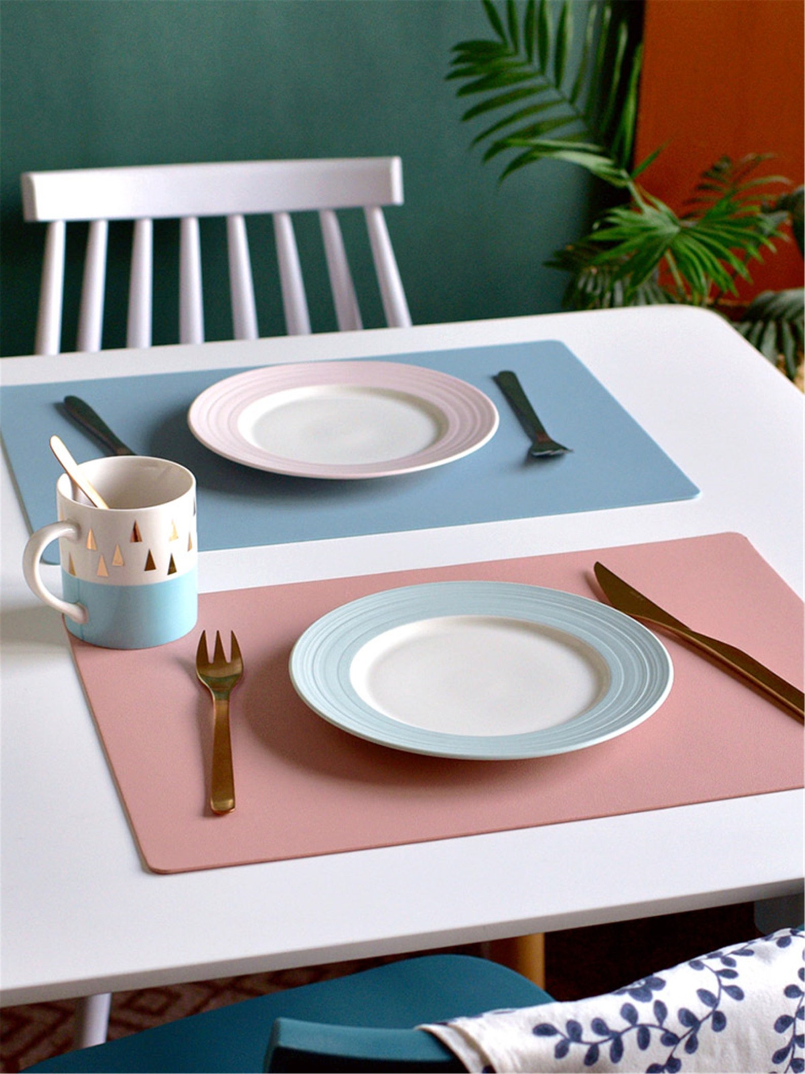 Faux Leather Placemat Rectangle Waterproof Placemats Etsy UK