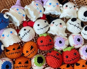 ハロウィンあみぐるみ編み図：16個入りキーホルダーセット（デジタル