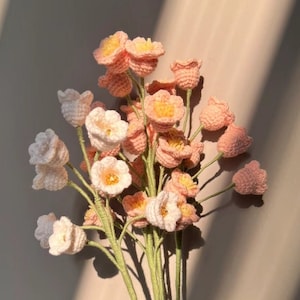Einfaches Maiglöckchen Blumenmuster. Blumen PDF Häkelanleitung. Basteln. Muttertagsgeschenk