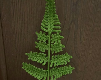 Fern leaf crochet pattern. Flower PDF. Plants, greenery, diy crafts.