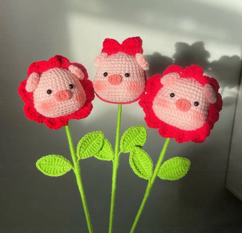 39 Pig Crochet Patterns: Create Adorable Piggy Projects for All Ages! 39 Amigurumi Flower Animal Crochet Pattern: Pig