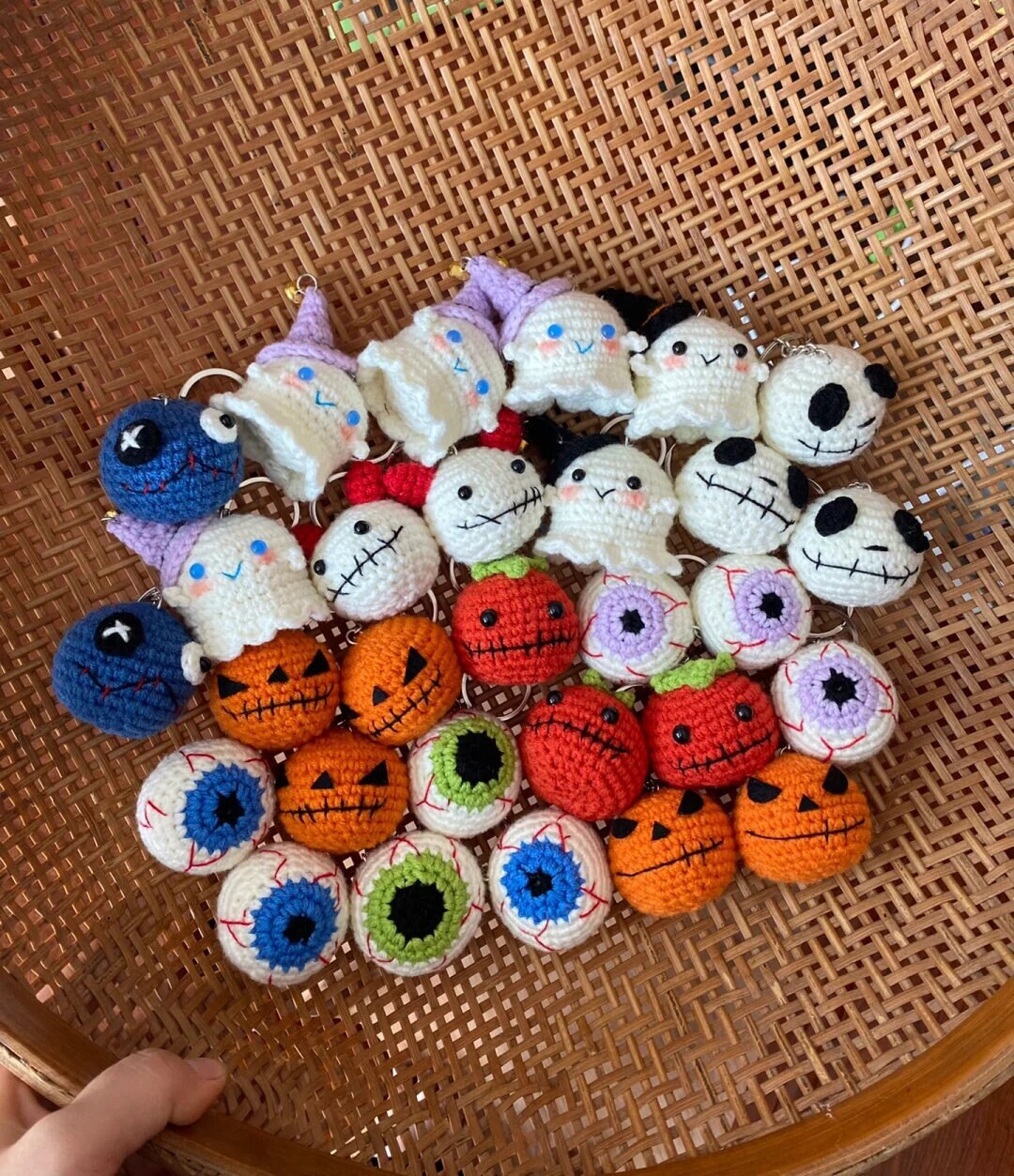 ハロウィンあみぐるみ編み図：16個入りキーホルダーセット（デジタル