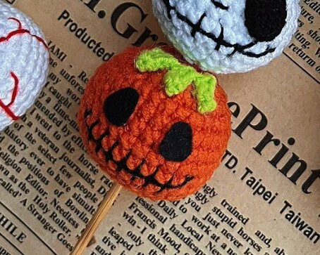 ハロウィンあみぐるみ編み図：16個入りキーホルダーセット（デジタル