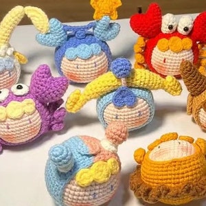 Zestaw ZODIAC signs Amigurumis 12 ŁATWY wzór szydełkowy dla POCZĄTKUJĄCYCH. Zwierzęta horoskopowe