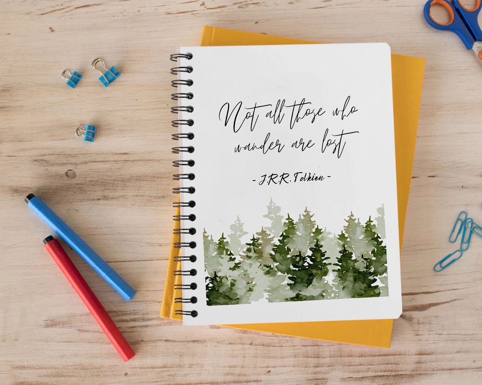 Jrr Tolkien Quote Spiral Notebook, Motivational Quote College