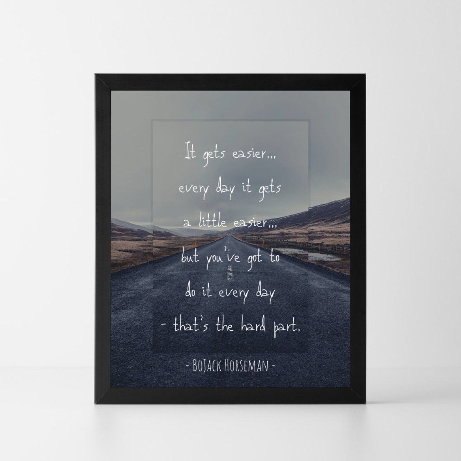 Bojack Horseman Quote it Gets Easier NOT | Etsy