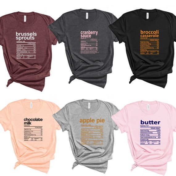 Broccoli Casserole Nutrition Facts Thanksgiving Christmas T-Shirt Broccoli Casserole Nutrition Facts Thanksgiving Christmas T-Shirt