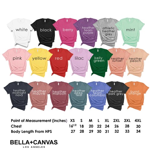 Blank Bella Canvas T-shirt Plain Bella Canvas Shirt - Etsy