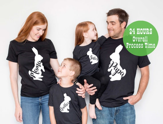 Dad Easter Bunny Silhouette Matching Family T-Shirt Dad Easter Bunny Silhouette Matching Family T-Shirt