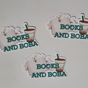 Boba and Booksの花柄ステッカー