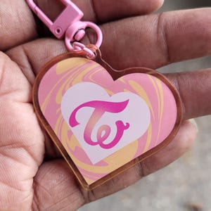 Twice colorful logo keychain