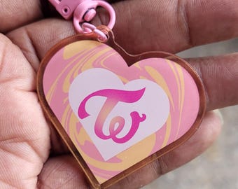 Twice colorful logo keychain