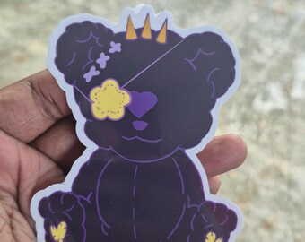Dark Teddy Bear Glossy Sticker || StayC Kpop