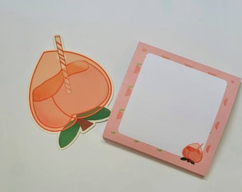 Peachy Juice Sticky Memo notepad